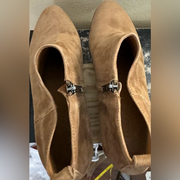 J. Crew Factory Suede Sawyer Booties Boots Classic Stacked Heel Size 9 - Picture 7 of 9